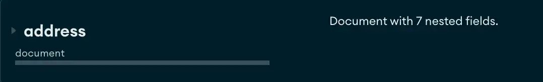 Example of fields with embedded documents or arrays