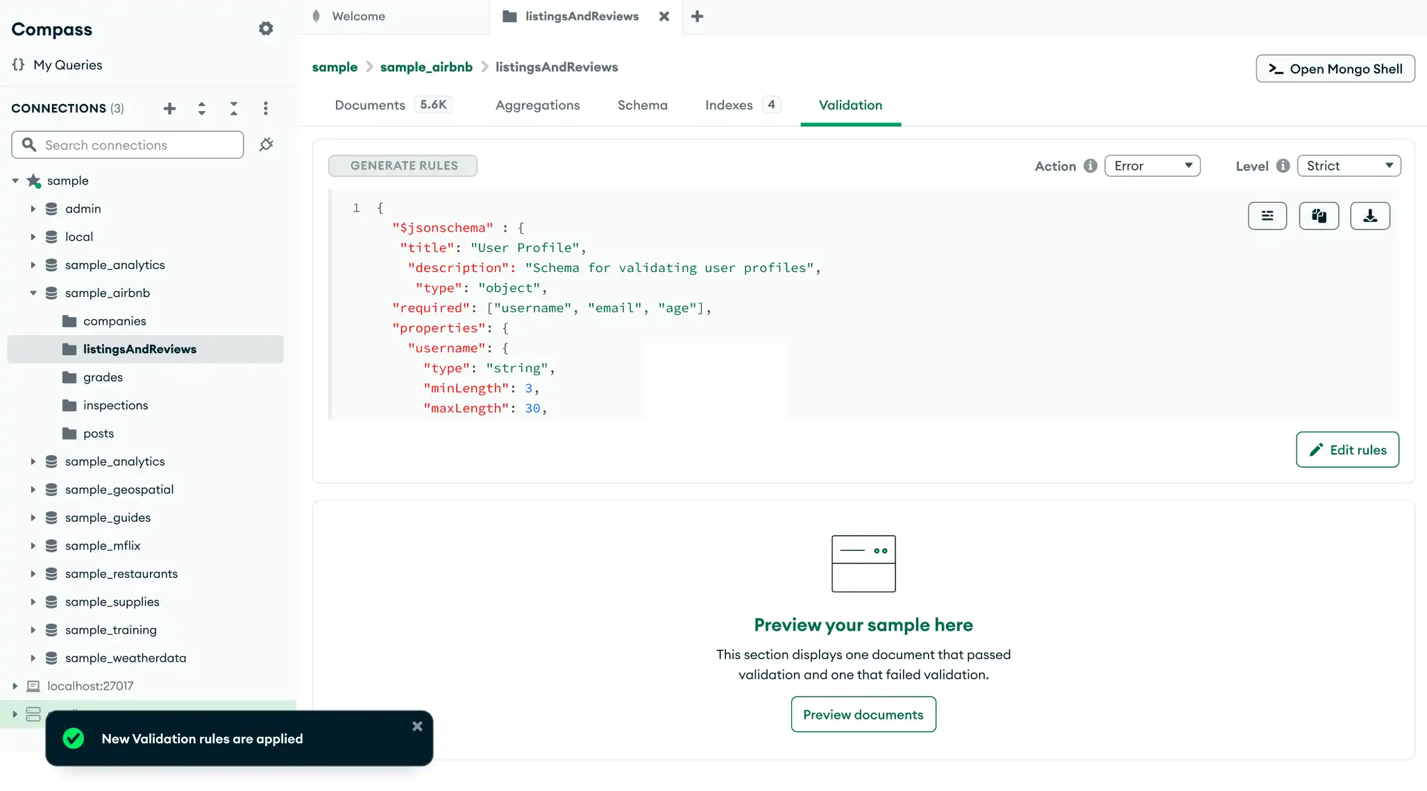 Edit rules in code block
